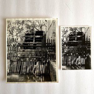 c1970 Original Water Mill Black White Photographs Steven Willhite Set of 2